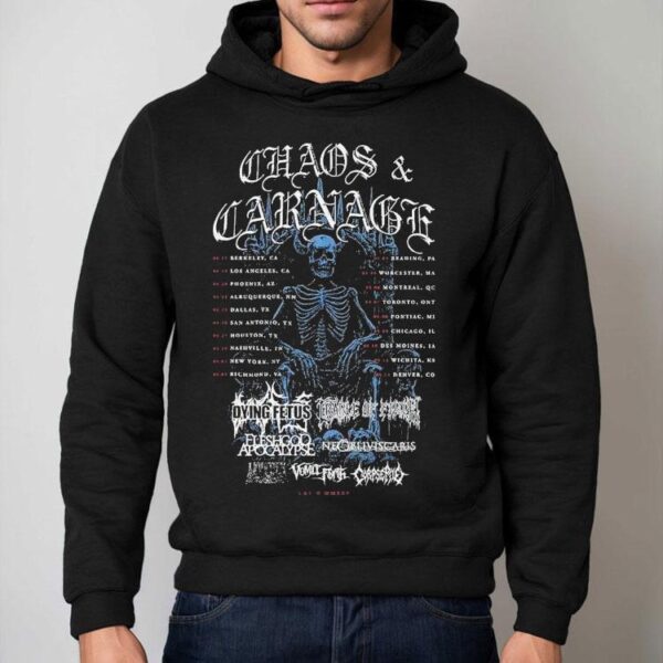 Chaos And Carnage 2025 Tour Dates Skull King Shirt