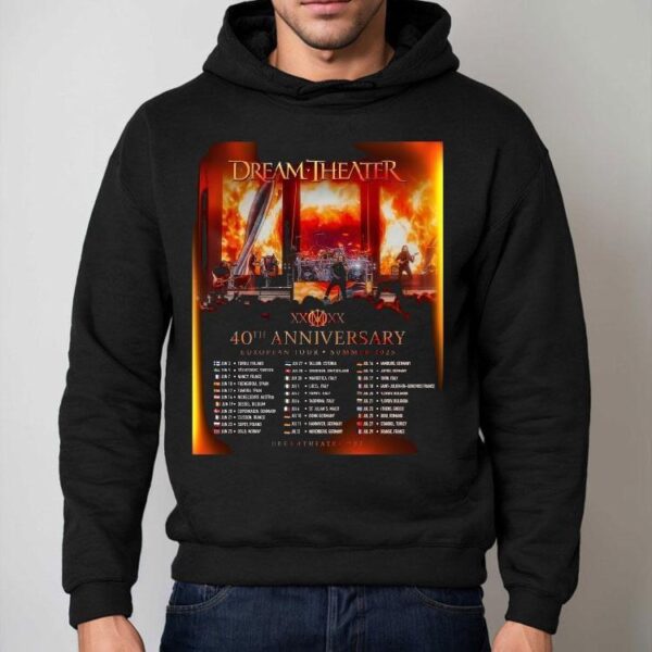 Dream Theater 40th Anniversary European Tour Dates Summer 2025 Shirt