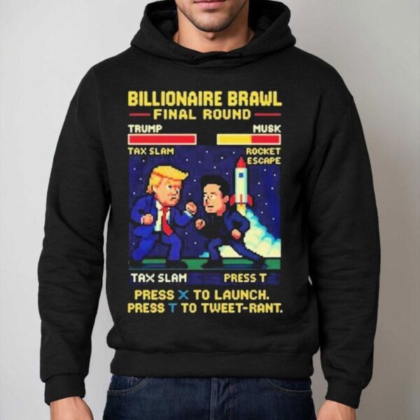 Elon Musk Vs Donald Trump Billionaire Brawl Final Round Cartoon Shirt