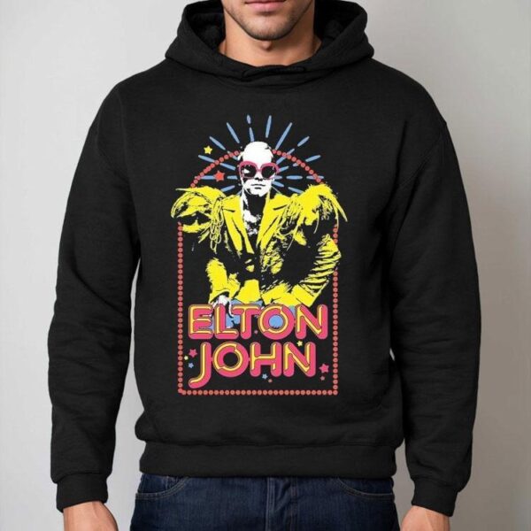 Elton John Distressed Photo Sparkle Shirt