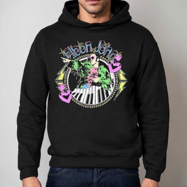 Elton John Threshold Piano Hearts Shirt