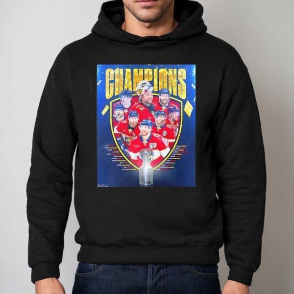 Florida Panthers Hockey With All Names Of Legends Stanley Cup Champions 2025 Shirt