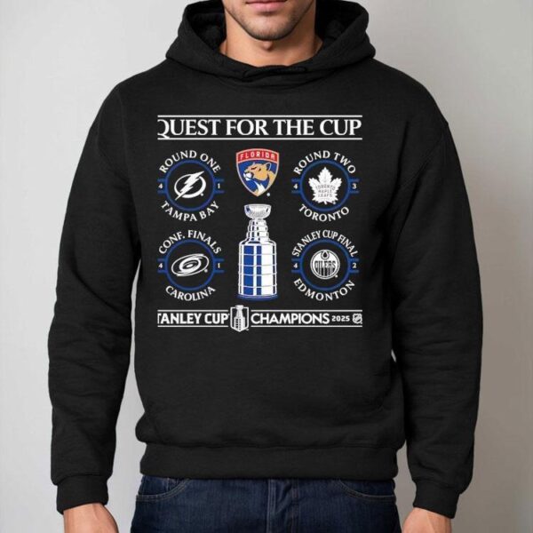 Florida Panthers Quest For The Cup Tampa Bay Toronto Carolina Oilers Stanley Champions 2025 Shirt
