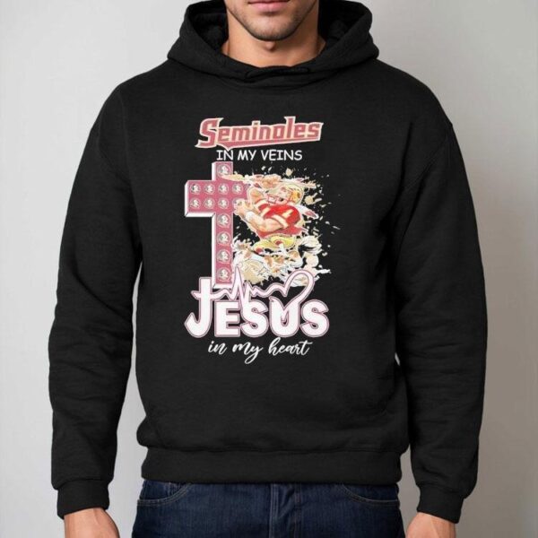 Florida State University In My Veins Jesus In My Heart Shirt