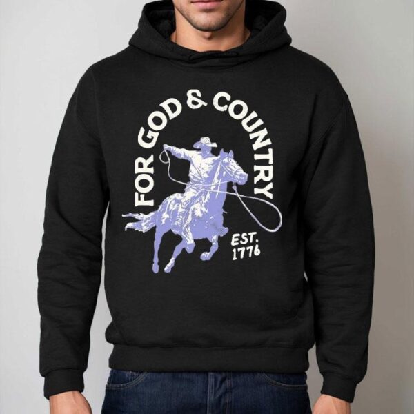 For God Country Est 1776 Cowboy Rodeo Wetern Shirt