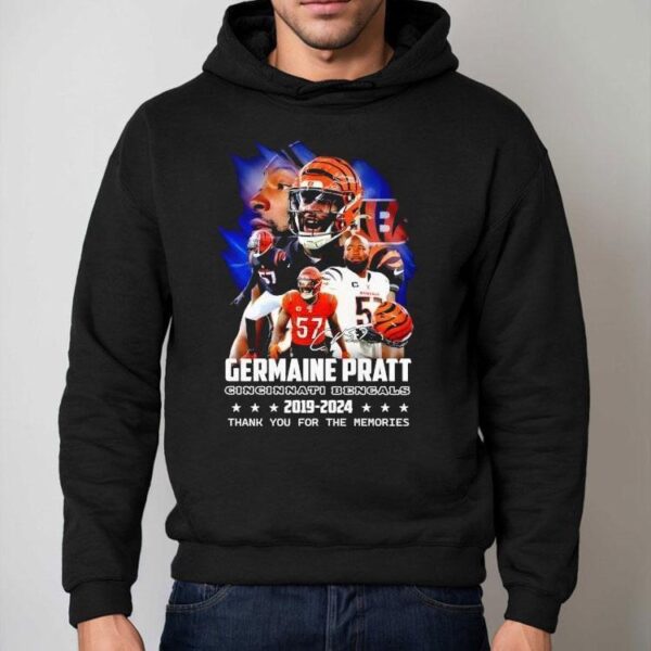 Germaine Pratt Cincinnati Bengals 2019-2024 Signature Thank You For The Memories Shirt