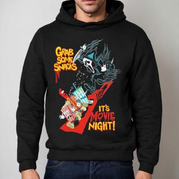 Ghostface Grab Some Snacks It’s Movie Night At The Movies Grim Shirt