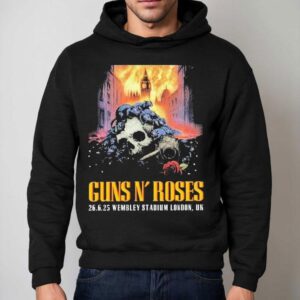 Guns N Roses June Wembley Stadium London Uk Skull Hoodie