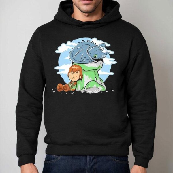 Hiccup And Toothless From How To Train Your Dragon Style Of Peanuts Shirt
