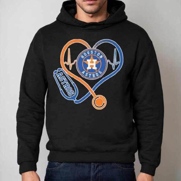 Houston Astros Caring Hearts Nurse Stethoscope Shirt
