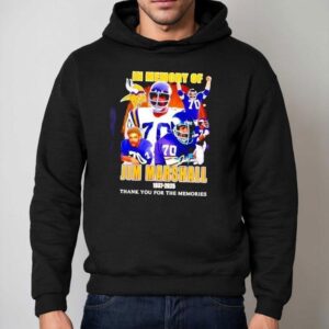 In Memory Of Jim Marshall Signature Thank You For The Memories Hoodie