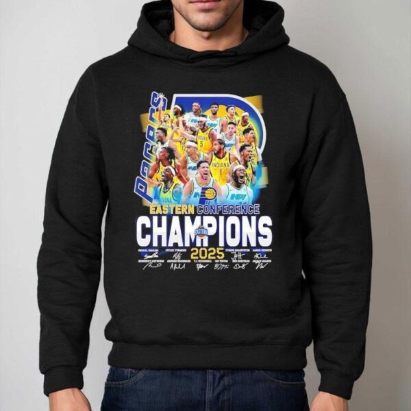 Indiana Pacers Eastern Conference Champions 2025 Signatures Shirt