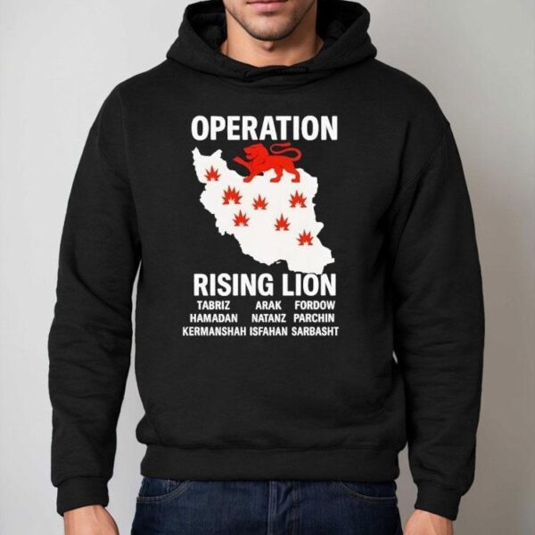 Israel Air Strike Success Map Operation Rising Lion Victory Shirt