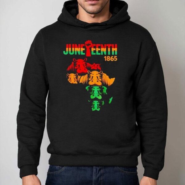 Junenth Hippo Black African June 19th Men Women Kids Shirt
