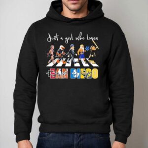 Just A Girl Who Loves San Diego Sports Team Mascot Walking Across Hoodie