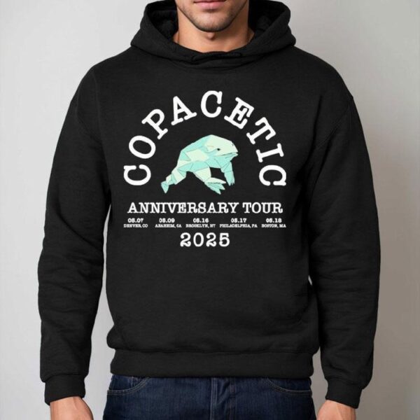 Knuckle Puck 2025 Copacetic Anniversary Tour Paper Frog Shirt