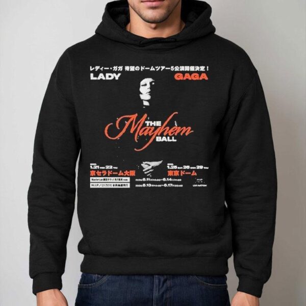 Lady Gaga The Mayhem Ball Tour In Japan On January 21-22th And January 25th 26th And 29th 2025 Shirt