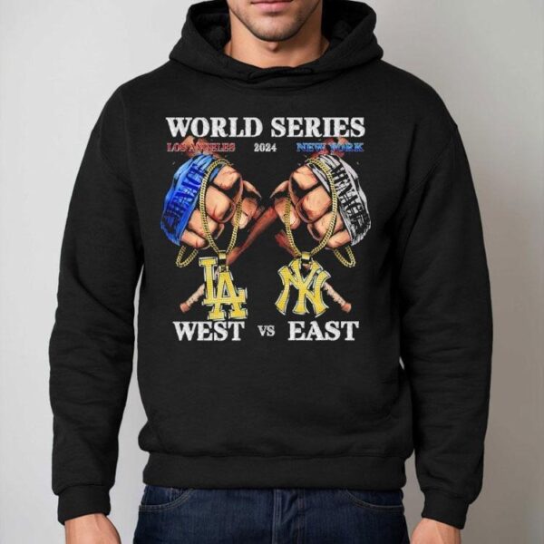 Los Angeles Dodgers Vs New York Yankees World Series Commemorative West Vs East Hands Shirt