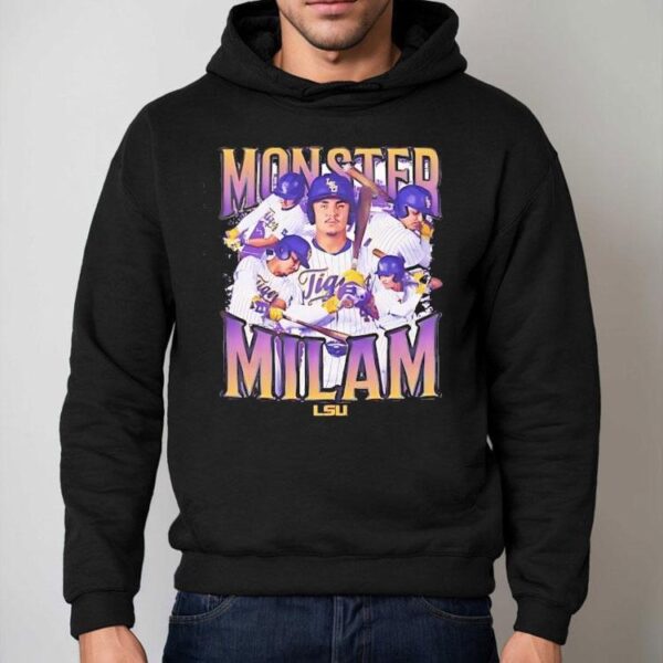 Monster Steven Milam Lsu Tigers Baseball Shirt