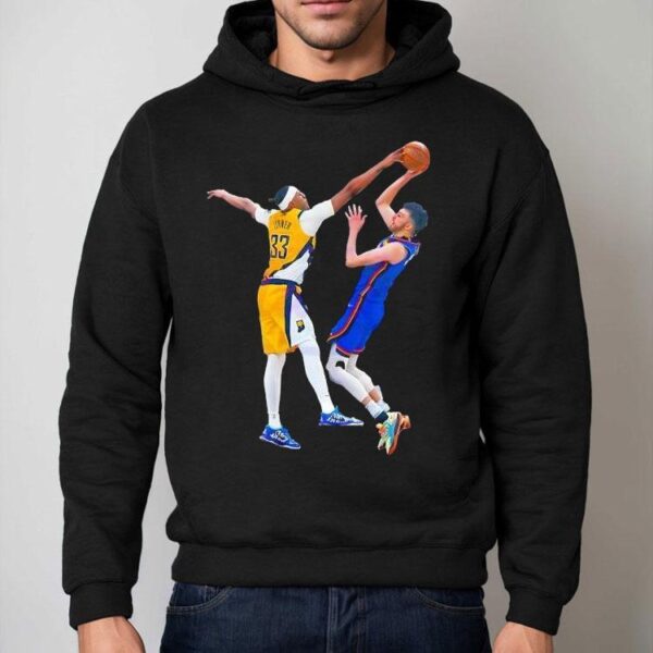 Myles Turner Block Shot Basketball Vintage Style Shirt