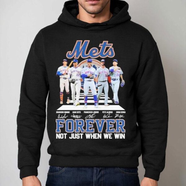 New York Mets Forever Not Just When We Win Road Abbey Walking Signatures Shirt