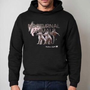 Nocturnal Animals Northern Lights Wolves Hoodie