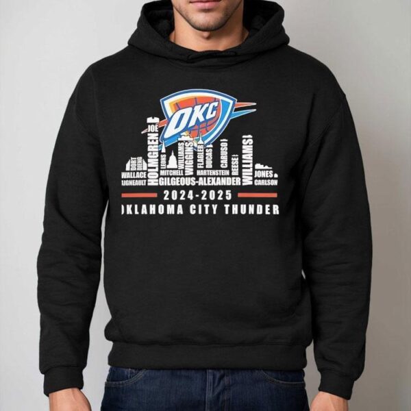 Oklahoma City Thunder 2024-2025 Team Roster City Skyline Shirt