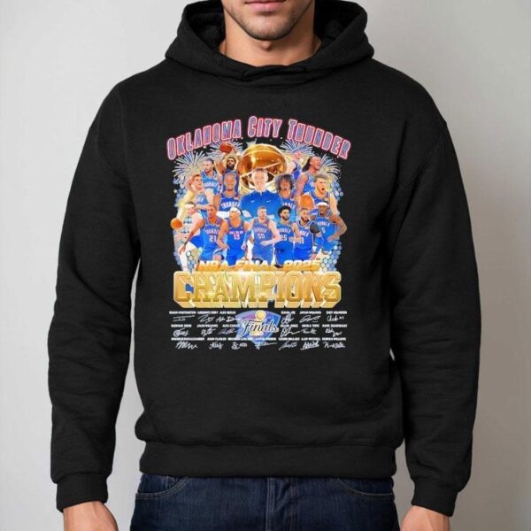 Oklahoma City Thunder Nba Final Champions 2025 Signatures Shirt