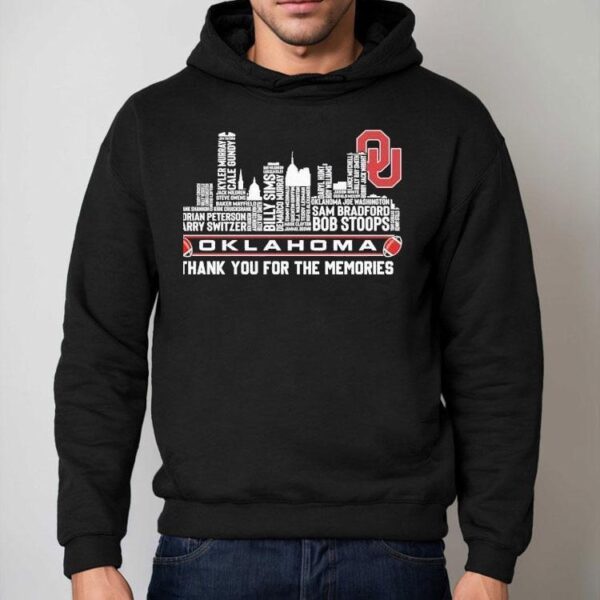 Oklahoma Sooners Skyline City Players Names Thank You For The Memories Shirt