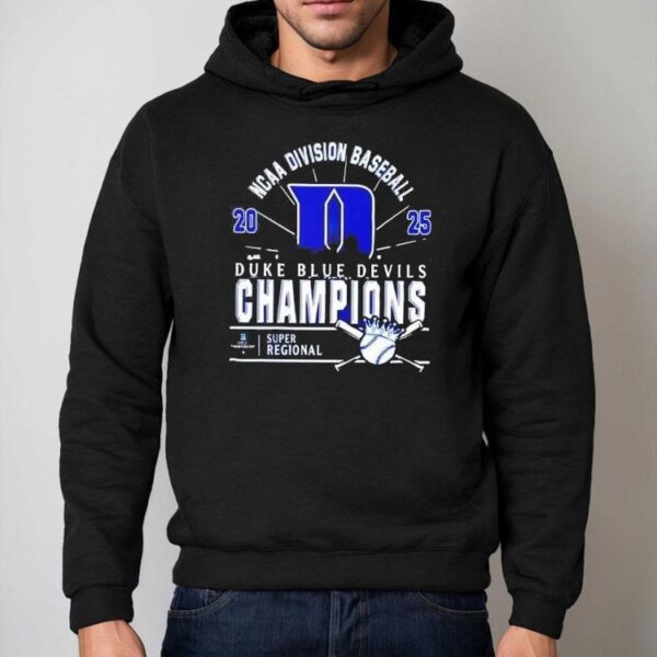 Original Duke Blue Devils Ncaa Division Baseball 2025 Champions Regional Skyline Shirt