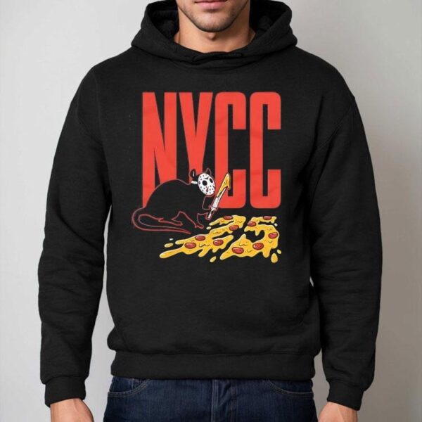 Rat Jason Voorhees Mask With Pizza Nycc 2025 Shirt