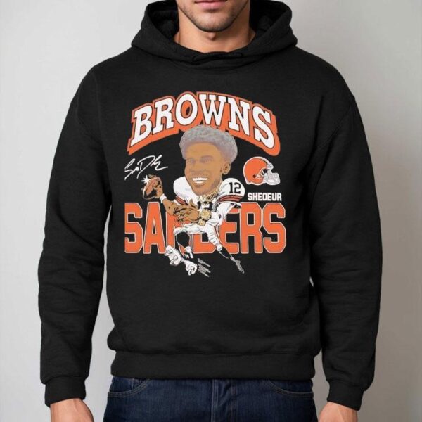 Shedeur Sanders Cleveland Browns Signature Cartoon Shirt