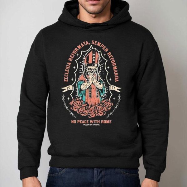 Skeleton Ecclesia Reformata Semper Reformanda No Place With Rome 1517 Shirt