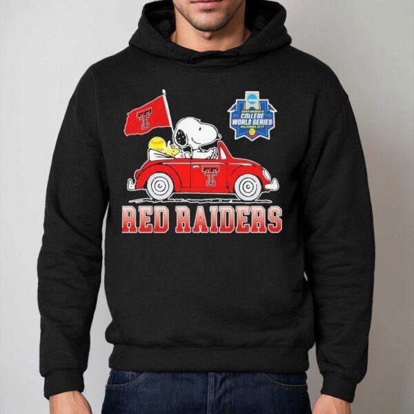 Snoopy And Woodstock Driving Car Texas Tech Red Raiders Ncaa 2025 Women’s College World Series Oklahoma City Shirt