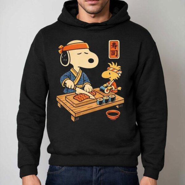 Snoopy And Woodstock Making Sushi Shirt