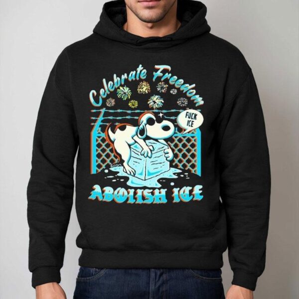 Snoopy The Peanuts Celebrate Freedom Abolish Ice Fuck Ice Shirt