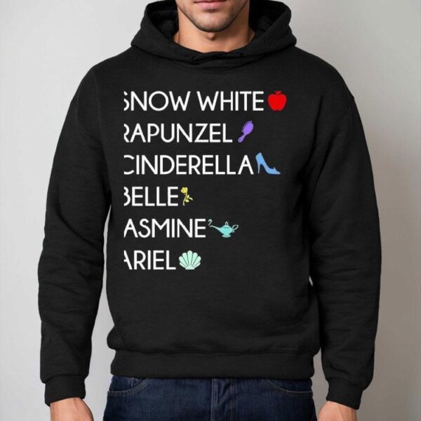 Snow White Rapunzel Cinderella Belle Jasmine Ariel Disney Shirt