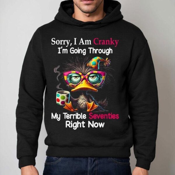 Sorry I Am Cranky I’m Going Through My Terrible Seventies Right Now Duck Shirt