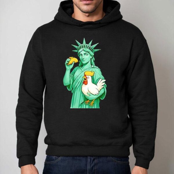 Statue Of Liberty Taco Trump Always Chickens Out Funny 2025 Shirt