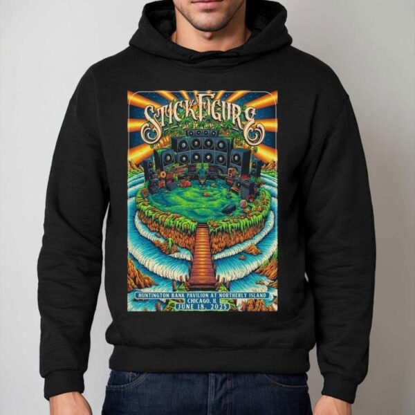 Stick Figure June 18 2025 Huntington Bank Pavilion Chicago Il Shirt