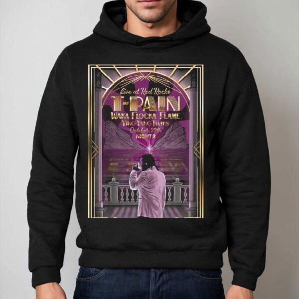 T-pain Live At Red Rocks Park And Amphitheatre.waka Flocka Flame Ying Yang Twins October 29th Shirt