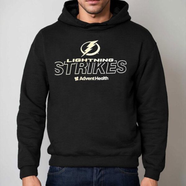 Tampa Bay Lightning Strikes Adventhealth Logo Shirt