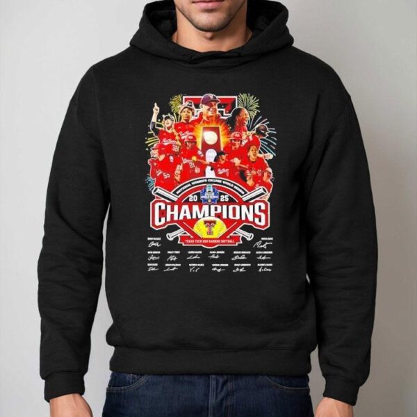 Texas Tech Raiders Softball National Women’s College World Series Champions 2025 Signatures Shirt