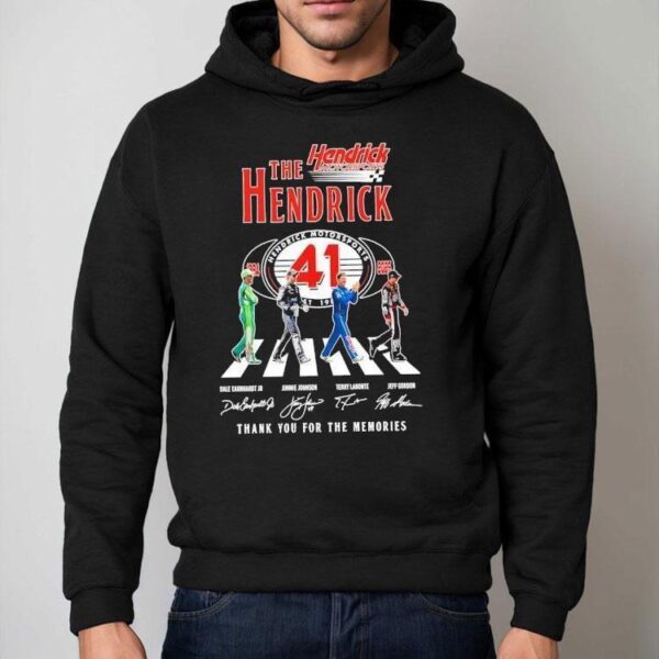 The Hendrick Hendrick Motorsports 41st Anniversary Thank You For The Memory Signatures Shirt