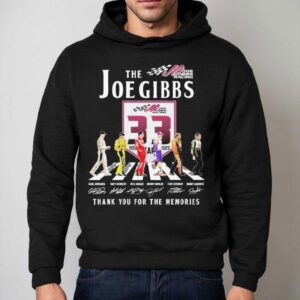 The Joe Gibbs Racing Rd Anniversary Thank You For The Memories Road Abbey Signatures Hoodie