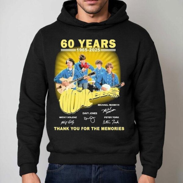 The Monkees 60 Years 1965 2025 Thank You For The Memories Signatures Shirt