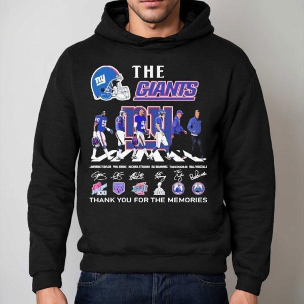 The New York Giants Thank You For The Memories Road Abbey Signatures Shirt