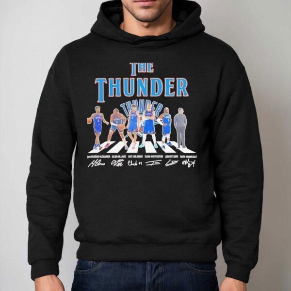 The Oklahoma City Thunder Walking Across Signatures Shirt