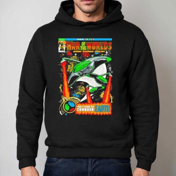 The War Of The Worlds Amazing Astounding Terrifying They Came To Conquer Earth Retro Comic Shirt