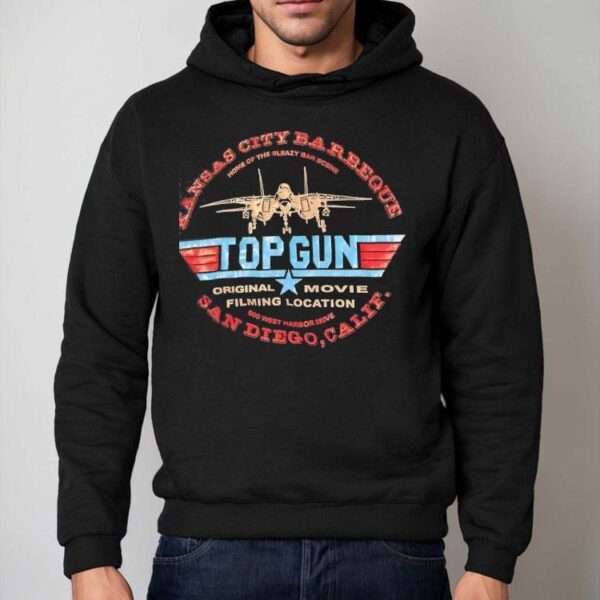 Top Gun Original Movie Filming Location Kansas City Barbeque San Diego Calif Shirt